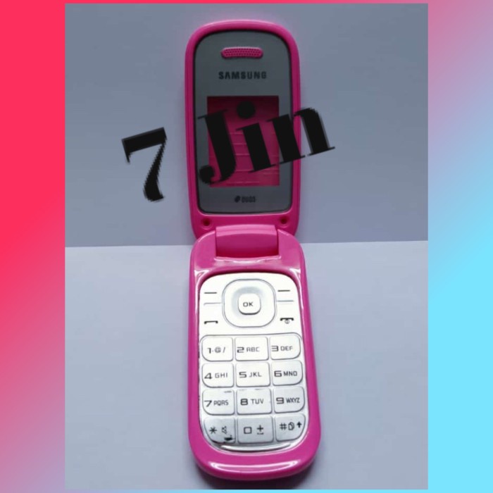 CASING FULL SET SAMSUNG E1272 / E 1272 / BACKDOOR/ HOUSING - Merah Ori