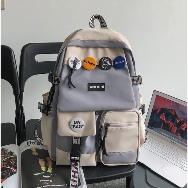 BEST SELLER TAS SEKOLAH ANAK PEREMPUAN SMP SMA-RANSEL WANITA MULTIPOCKET-TAS SEKOLAH KEREN TAHAN