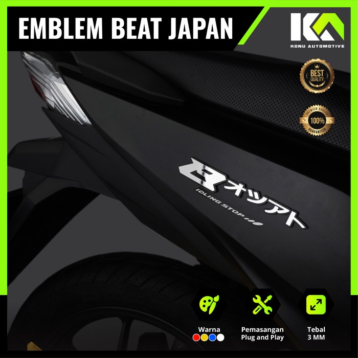 PROMO EMBLEM BEAT JEPANG TIMBUL BUKAN STIKER LOGO BEAT JAPAN TIMBUL MOTOR