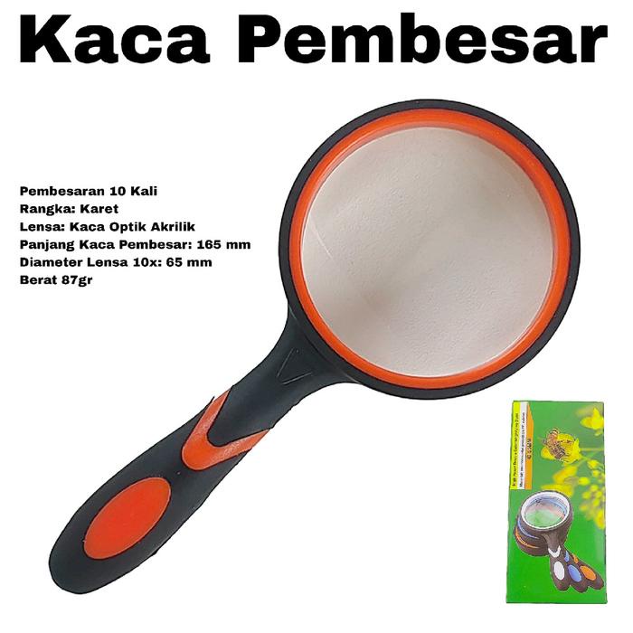 

Kaca Pembesar 10x Pembesaran Magnifier Glass 65mm
