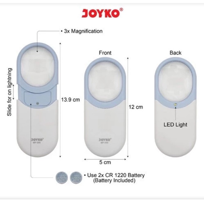 

Kaca Pembesar JOYKO MF-200 Magnifier KUALITAS BAGUS
