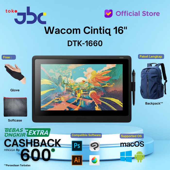 New Wacom Cintiq 16HD / Cintiq 16 Venus garansi resmi