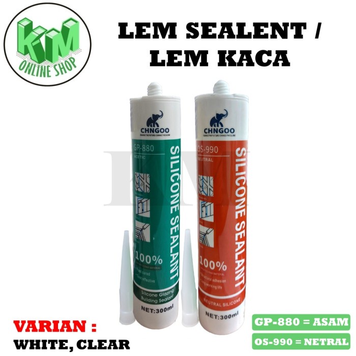

Lem Sealant Kaca Lem Silicone Asam, Netral Lem Kaca Black,White,Clea