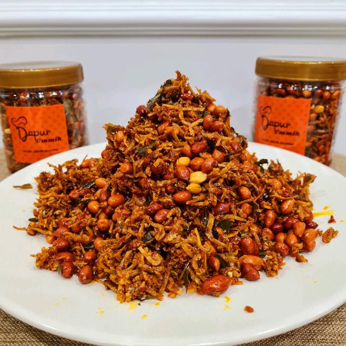 

Teri kacang balado daun jeruk 300 gram dapur.ummih Food Snacks Pedas Camilan