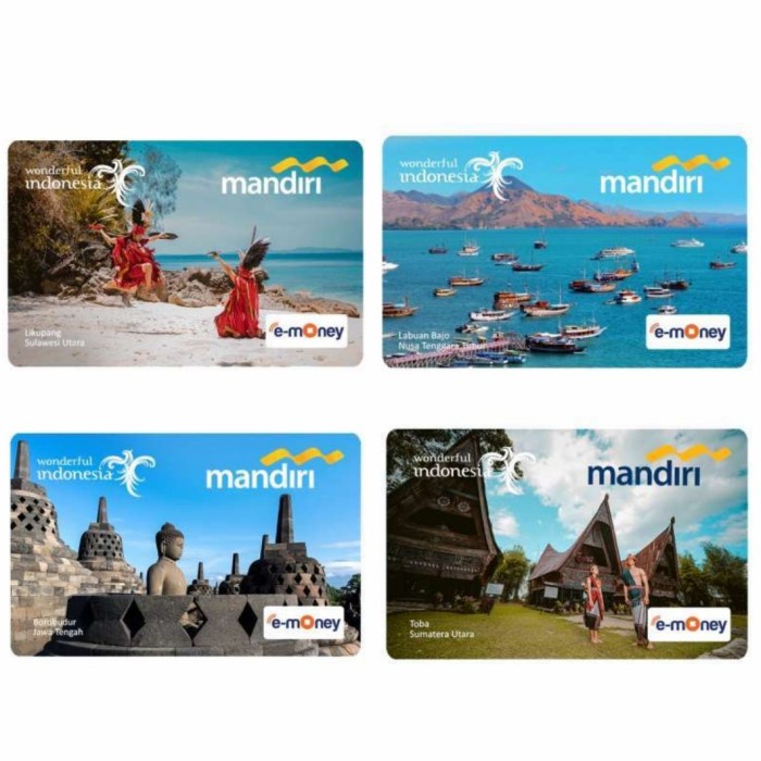 TERLARIS Emoney etoll E money Mandiri wonderful indonesia