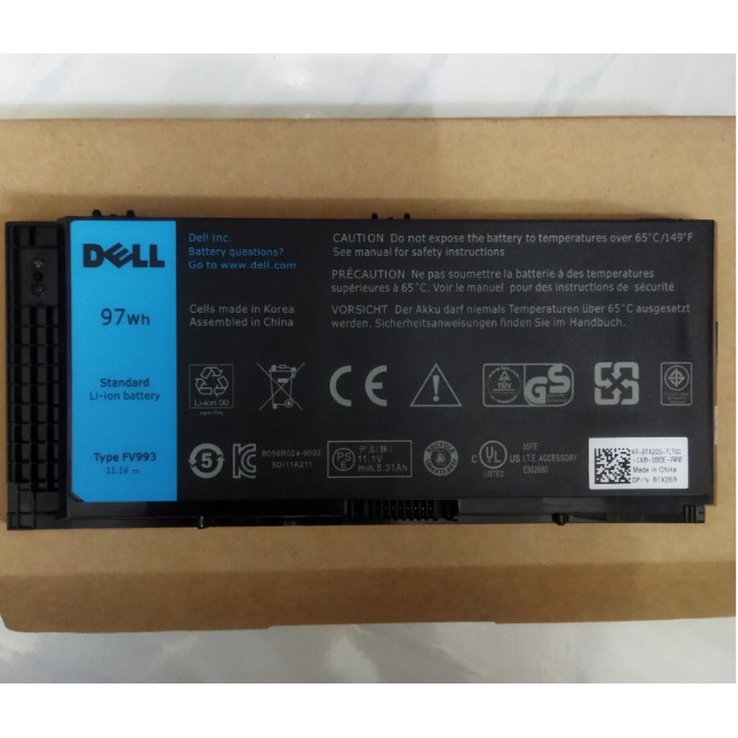 Battery Baterai Dell FJJ4W Precision M6600 M6700 M6800 M4600 M4800