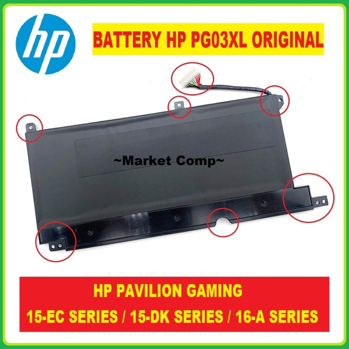 BATERAI PG03XL HP PAVILION 15 GANG 15 15-EC 15-DK AMD RYZEN Harga Murah