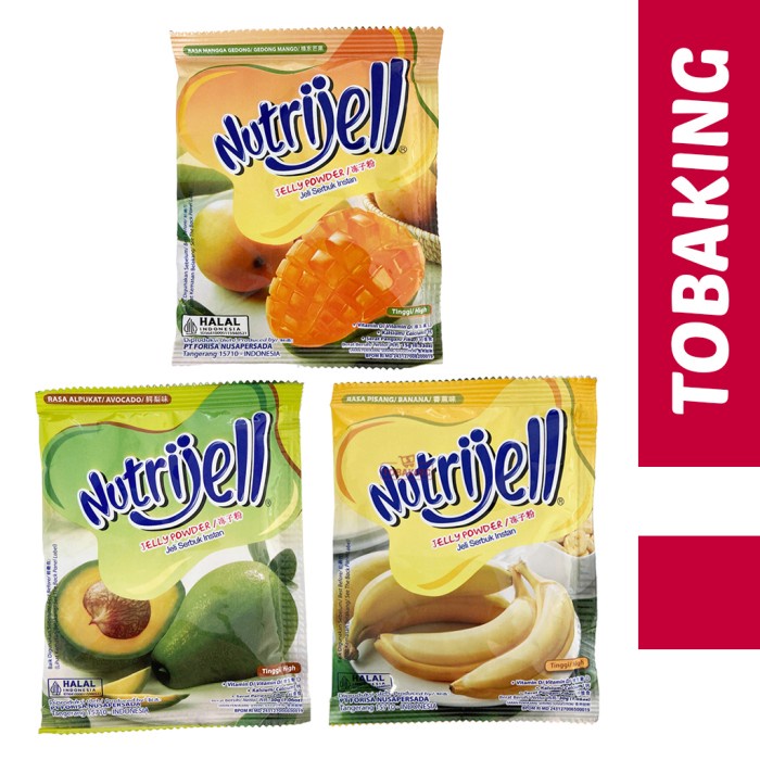 

Ready Stok" Nutrijell Jelly Alpukat Pisang Mangga Gedong Nutrijel Jeli