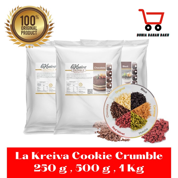

Ready Stok" La Kreiva Cookie Crumble Crumb Topping Kemasan 1 Kg
