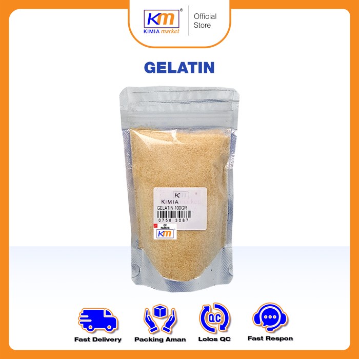 

Ready Stok" Gelatin Food Grade Ukuran 100Gr