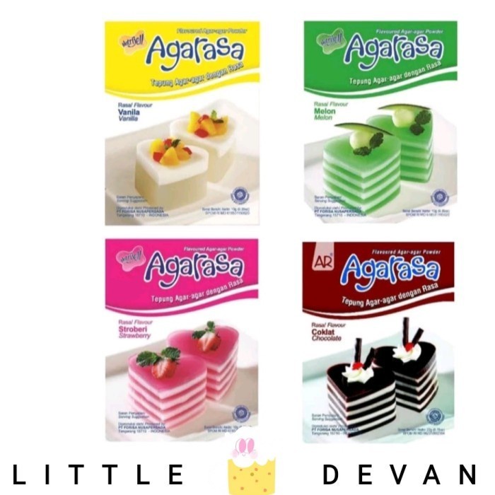 

Ready Stok" Nutrijell Agarasa Agar Agar Coklat Vanila Melon Strawberry 10 Gr
