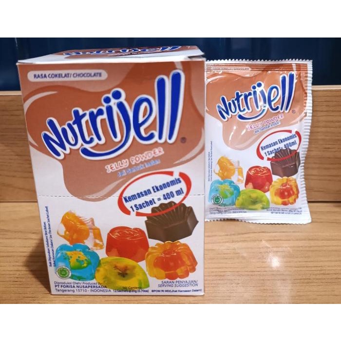 

Ready Stok" Pudding Nutrijell Jelly Powder 1Box Isi 12Pcs Nuti Jell Puding 1X12Pcs