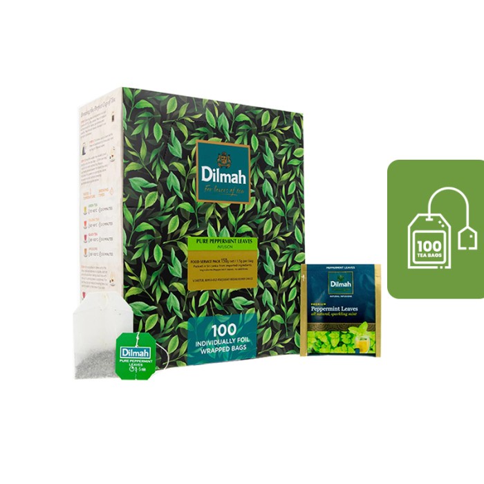 

Dilmah Infusion Tea Pure Peppermint Foil Envelope 100s - Teh Celup