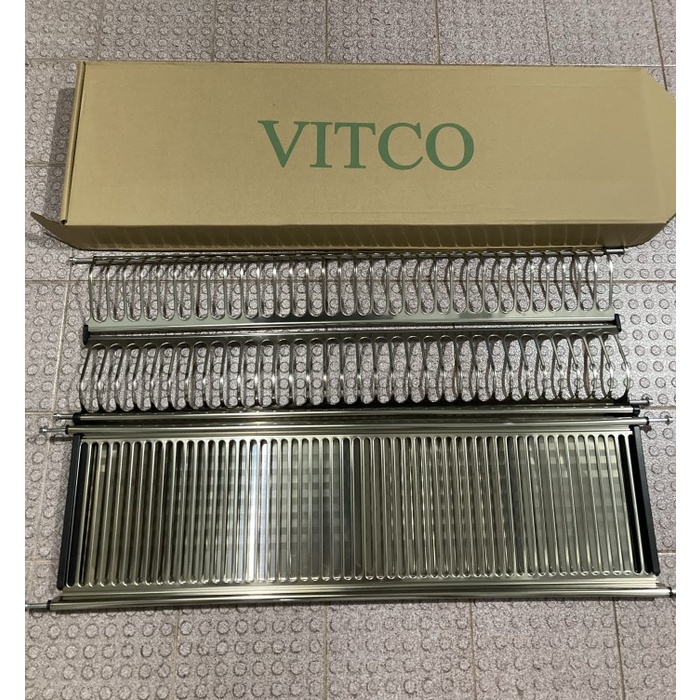 Rak piring gantung stainless 90cm / rak piringkiten set / lemari dap Bisa SPK-