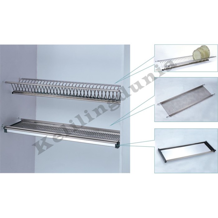 RAK TACO PIRING GELAS HW-010 SS 60CM / 70CM / 80CM / 90CM / 100CM