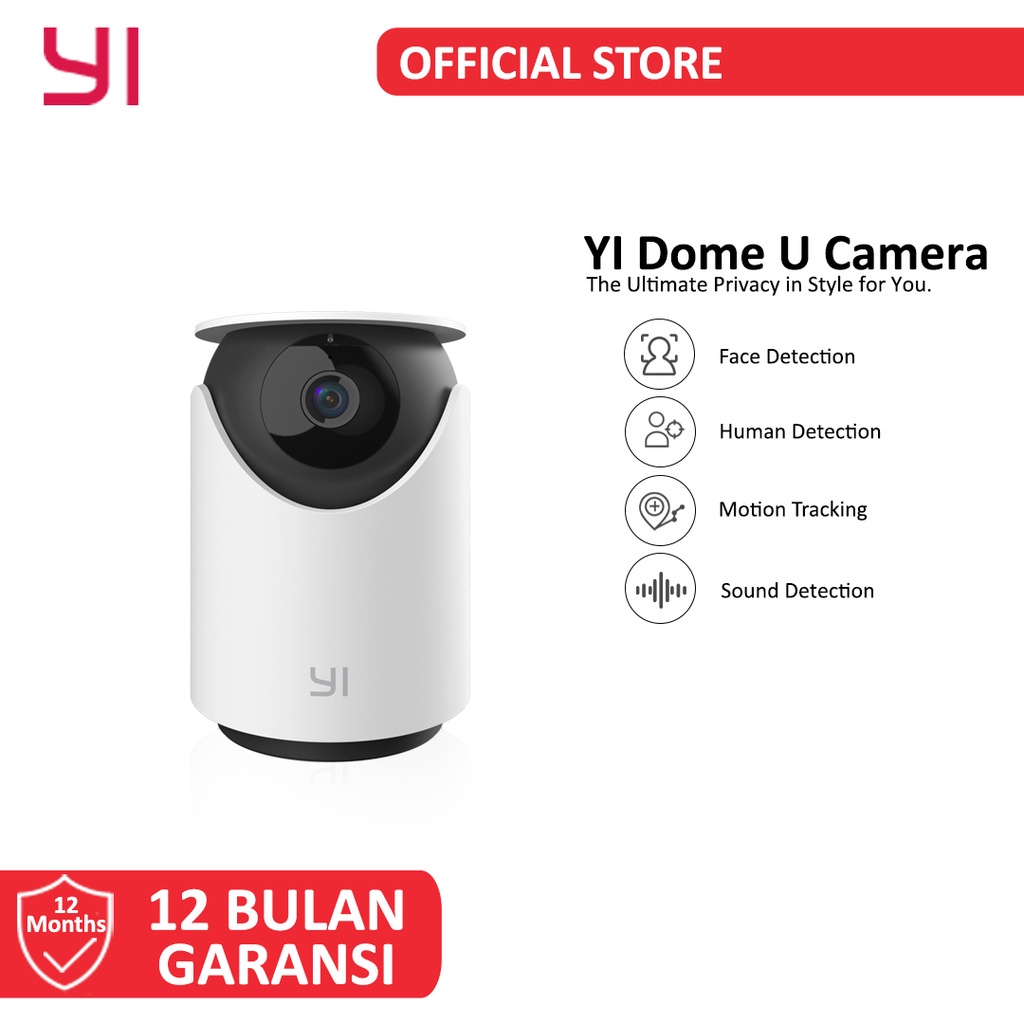 CCTVqt- Yi Dome U 3MP 1296p IP Camera Versi Internasional Garansi Resmi 1 Thn