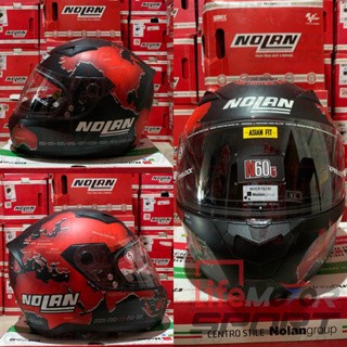 NOLAN HELM / OBRAL JUAL RUGI HELM NOLAN N605 GEMINI CECHA BLACK RED DO