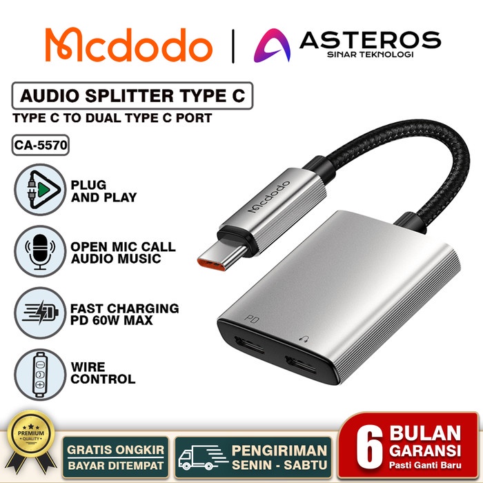 Cuci Gudang Converter Splitter Xiaomi Poco X3 Gt Type C To Jack 3.5Mm Audio ,Call