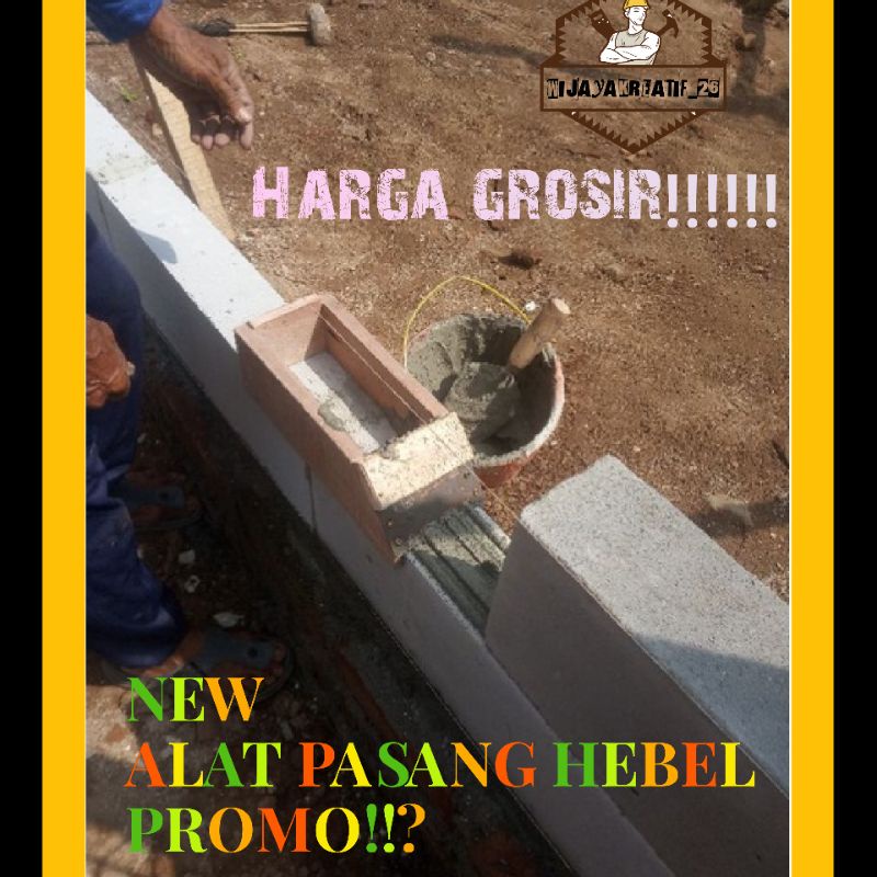 HJK Alat pasang bata ringan/hebel, sendok hebel, cetakan pasang hebel ukuran lebar 10cm 7,5cm 7cm