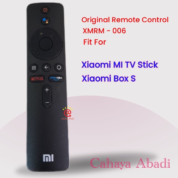Remot TV XIAOMI Android Smart TV Xiaomi Mi TV Stick ORIGINAL / Remote Smart TV Xiaomi Voice Mi Stik