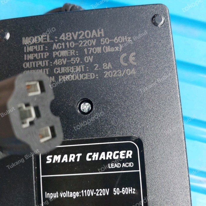 Charger Accu aki sepeda listrik 48v 12ah 20ah united viar jarvis Goda