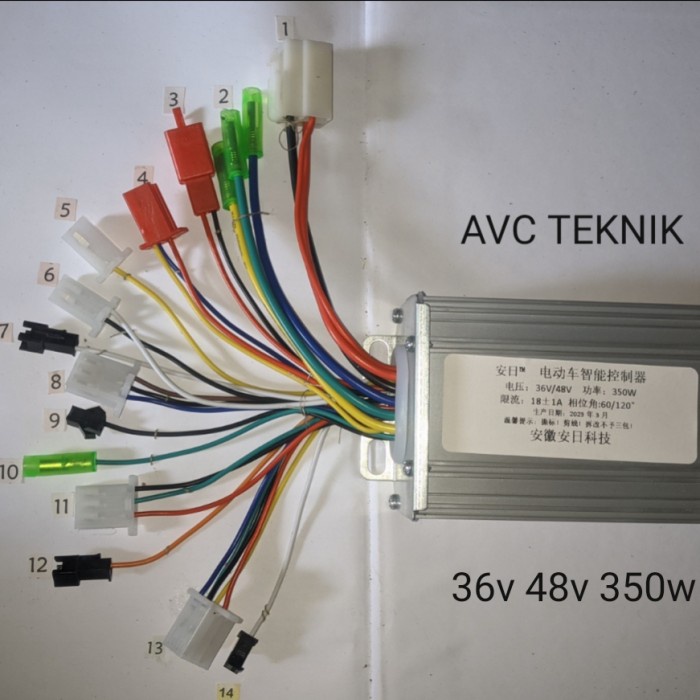 controller sepeda listrik 36v/48v 350watt kontroller bldc