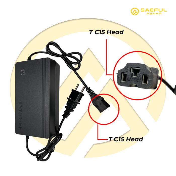 Charger 24V 36V 48V 60V 72V 12Ah 20Ah 30-35Ah 52Ah 2LED Sepeda Listrik Motor Listrik