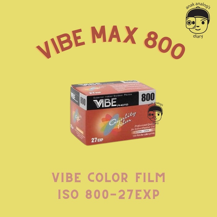 Vibe Max 800 Quality Film Roll Film 135mm ISO 800 27exp Color Film