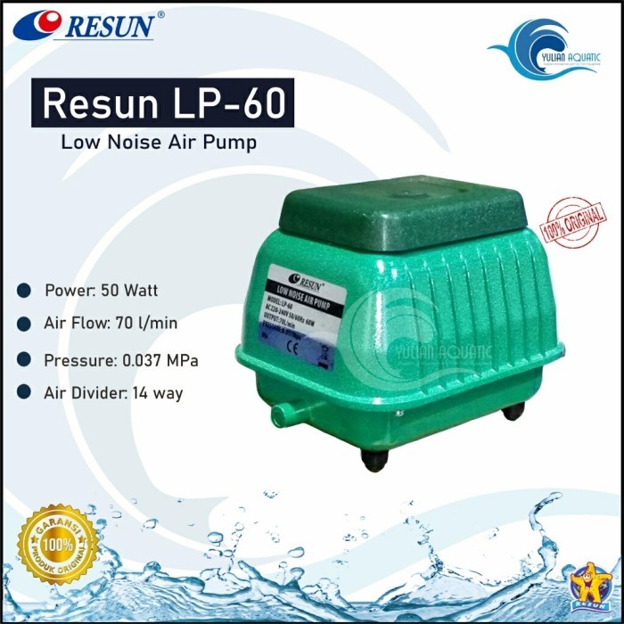 AERATOR RESUN LP 60 POMPA UDARA OKSIGEN KOLAM (BIOFLOK)