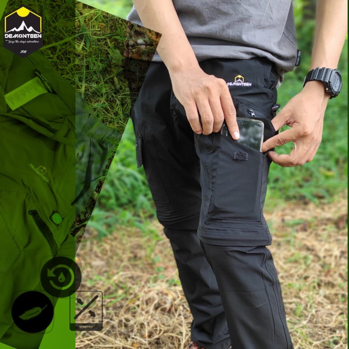 Eiger Aoki - Celana Quickdry Demonteen Panjang Pendek Sambung Tactical Gunung