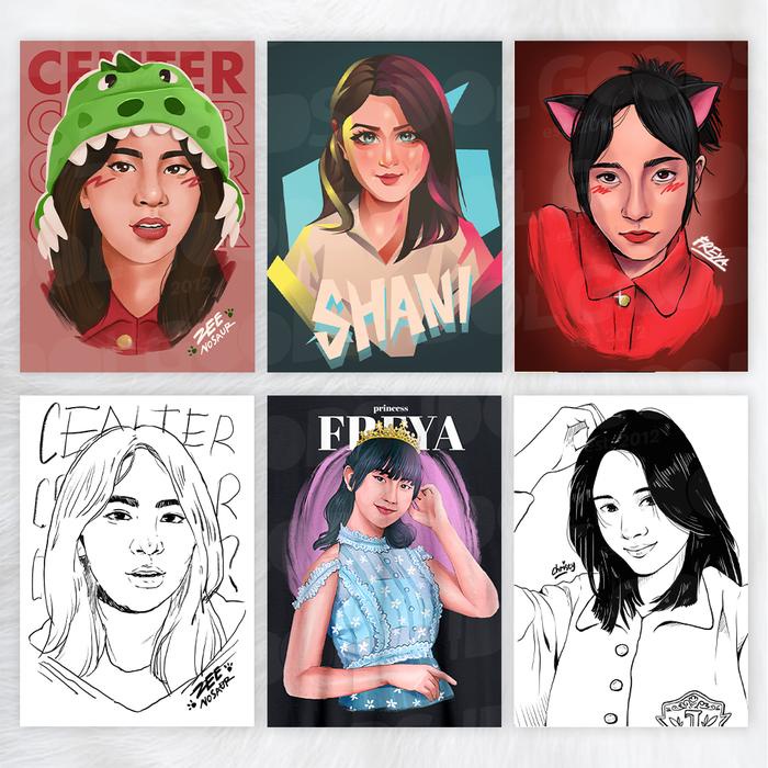 

ready stok request artwork illustration oshimen jkt48 akb48 kpop idol goods original