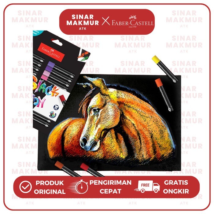 

ready stok crayon/oil pastel black edition series faber castell 48 warna (set) original