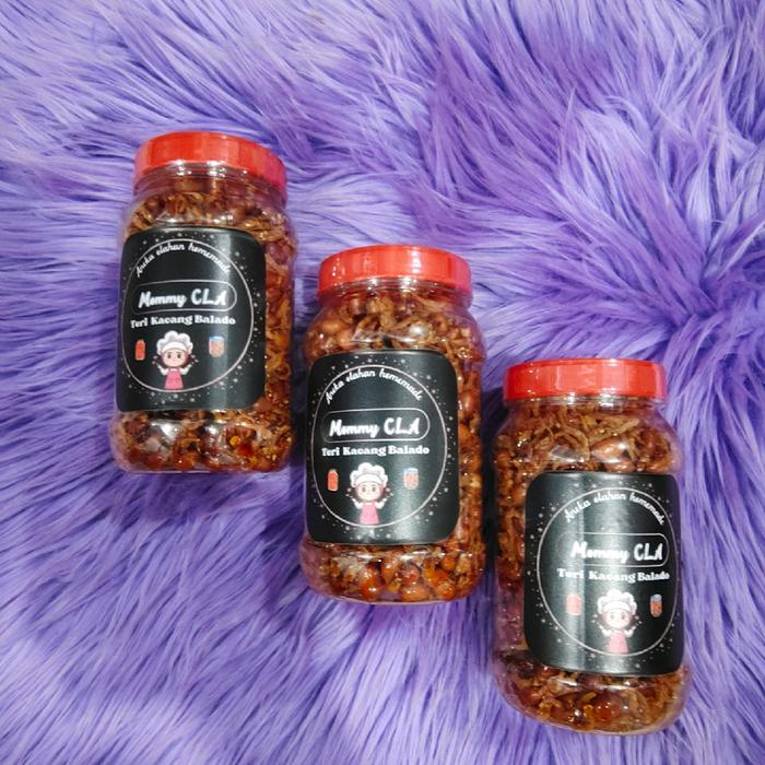 

terbaru !!! mommy cla teri kacang balado kemasan toples 500ml home made ready
