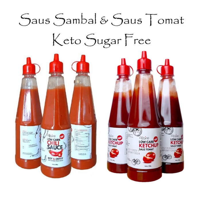 

Saus Sambal & Saus Tomat Keto Sugar Free Chili Tomato Sauce