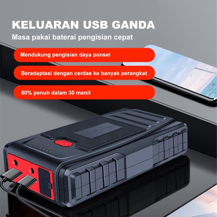 JUMPER AKI MOBIL POWER BANK BOOSTER AKI POMPA BAN JUMP START PORTABLE