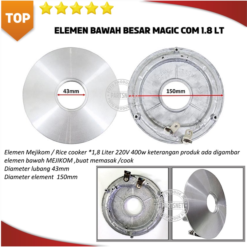 Elemen Pemasak Bawah Magiccom/mejikom/magicjar/elemen Rice Cooker
