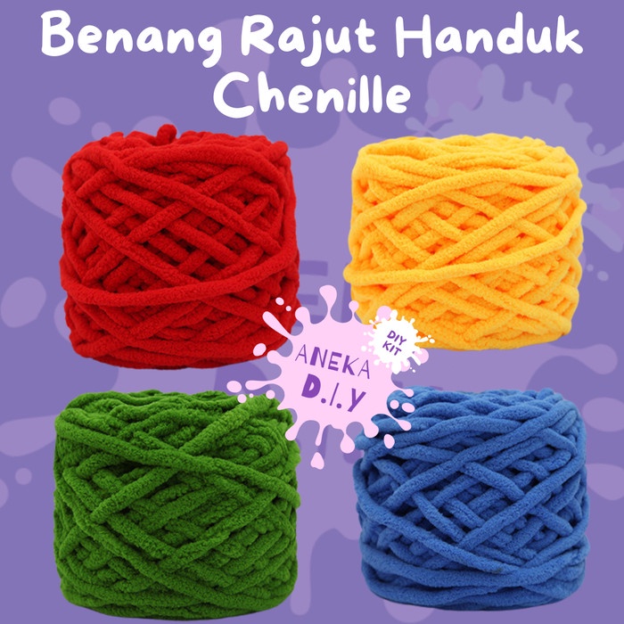 

Benang Rajut Chenille / Benang Rajut Handuk / Chenille Chunky Yarn