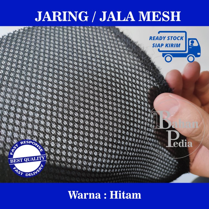 

[Meter] Bahan Kain Jala Mesh Double Jaring Busa 100 x 150 cm - Hitam