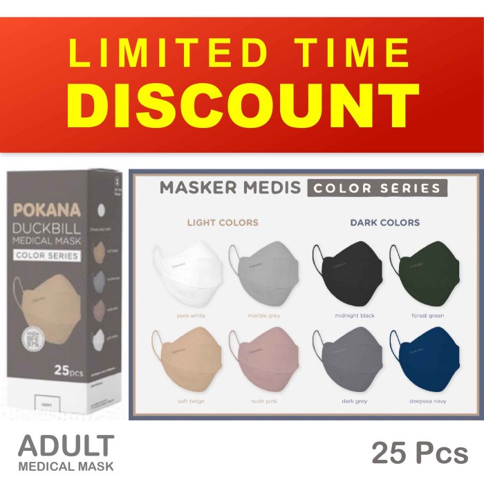 Masker Duckbill Pokana / Pokana Duckbill Medical Mask / Masker medis