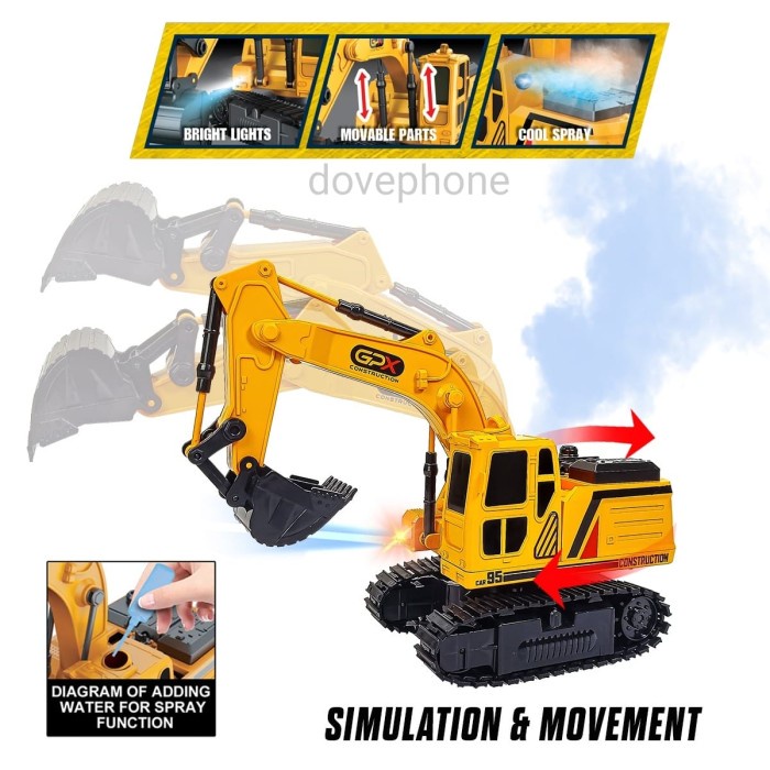 SALE TERBARU MAINAN ANAK TRUK REMOTE CONTROL REMOT KONTROL EXCAVATOR EKSAVATOR BEKO ASAP 6 CH