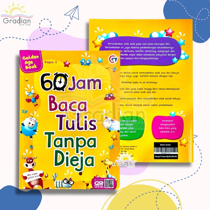 

SALE !!! BUKU BELAJAR MEMBACA ANAK TK PAUD 60 JAM PINTAR BACA TULIS TANPA DIEJA ORIGINAL READYY