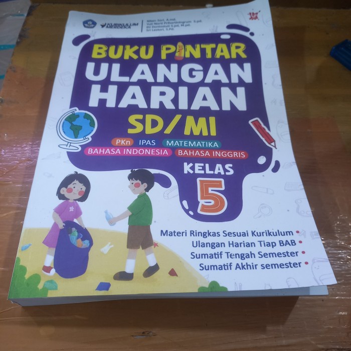 

SALE !!! BUKU PINTAR ULANGAN HARIAN SD MI KELAS 5 KURIKULUM MERDEKA NIKEN SARI YULI NARTI