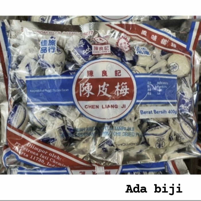 

Manisan Buah Plum Kering 400Gram / Chen Liang Ji/ Snack Makanan Imlek