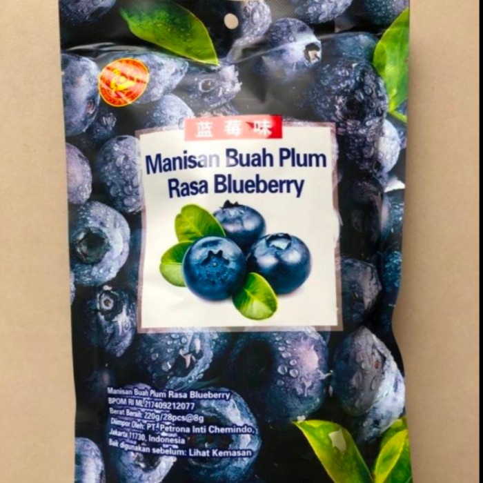 

Chen Liang Ji Manisan Buah Blueberry/ Manisan Plum Rasa Blueberry