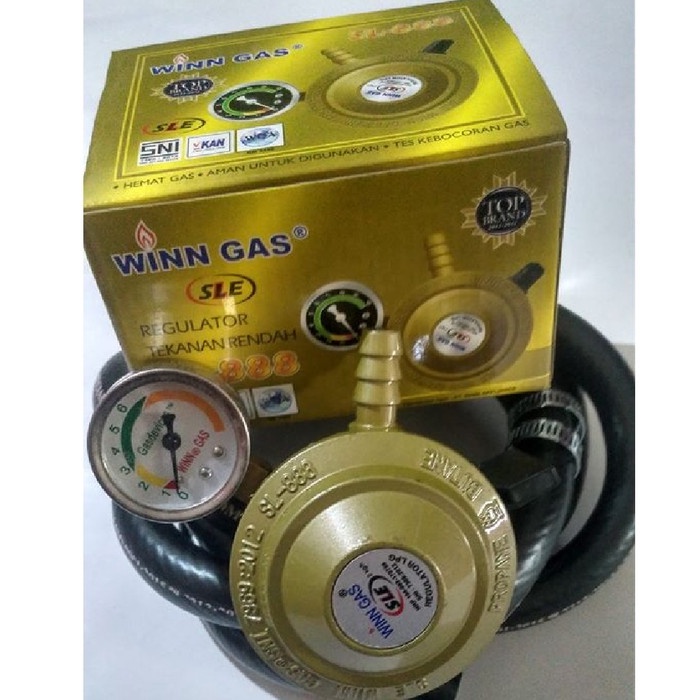 Regulator Matic WINN GAS SL 888 Meter Selang LPG 500 PSI Super aman Kode 301