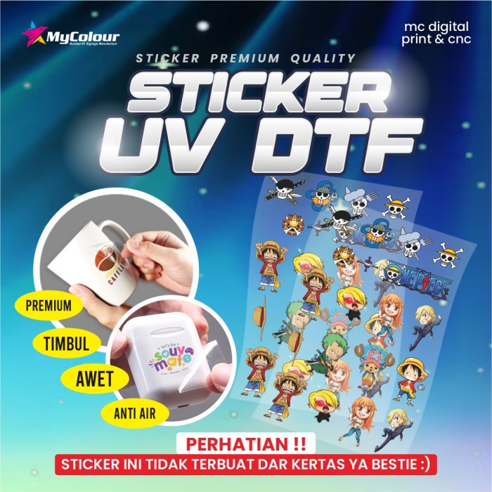 Cetak Sticker UV (Sticker DTF) Sticker DTF