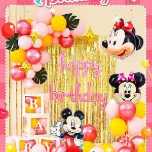 Set Balon Ulang Tahun Anak-Anak Selamat Ulang Tahun Dekorasi Pesta Perlengkapan Pesta Desain Tata