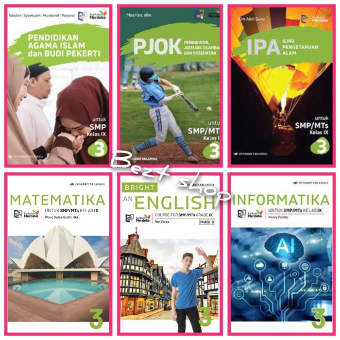 

SALE !!! BUKU PAKET KELAS IX-9 SMP/MTS KURIKULUM MERDEKA - ERLANGGA READYY