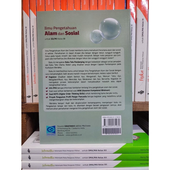 

SALE !!! BUKU ILMU PENGETAHUAN ALAM DAN SOSIAL IPAS KELAS 3 SD/MI KURIKULUM MERDEKA GRAFINDO READYY