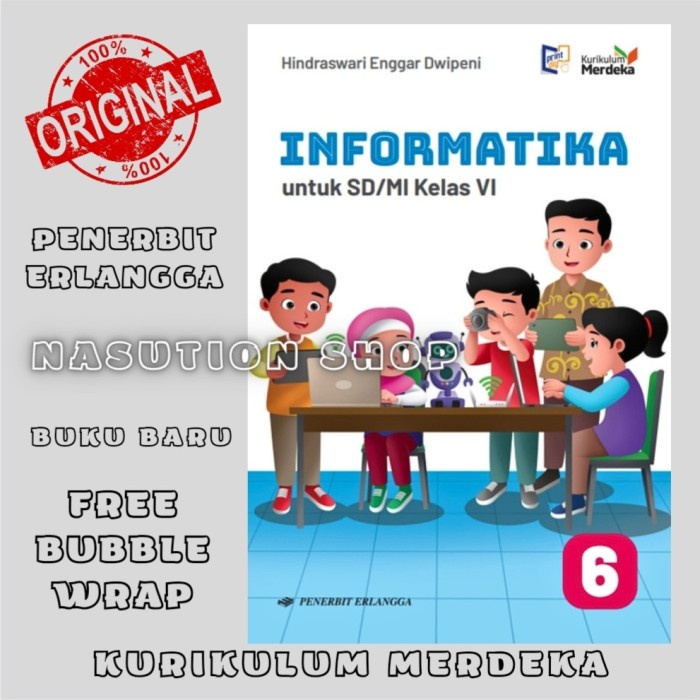 

SALE !!! BUKU INFORMATIKA KELAS 6 SD ERLANGGA KURIKULUM MERDEKA ORIGINAL READYY